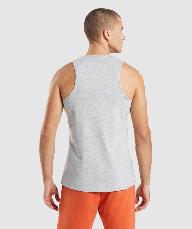 Men's Gymshark Critical 2.0 Tanks Light Grey | NZ 2SHTVE